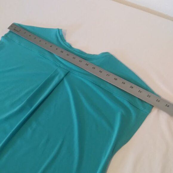 Susan Graver Modern Essentials women's size M turquoise blouse - Picture 8 of 13